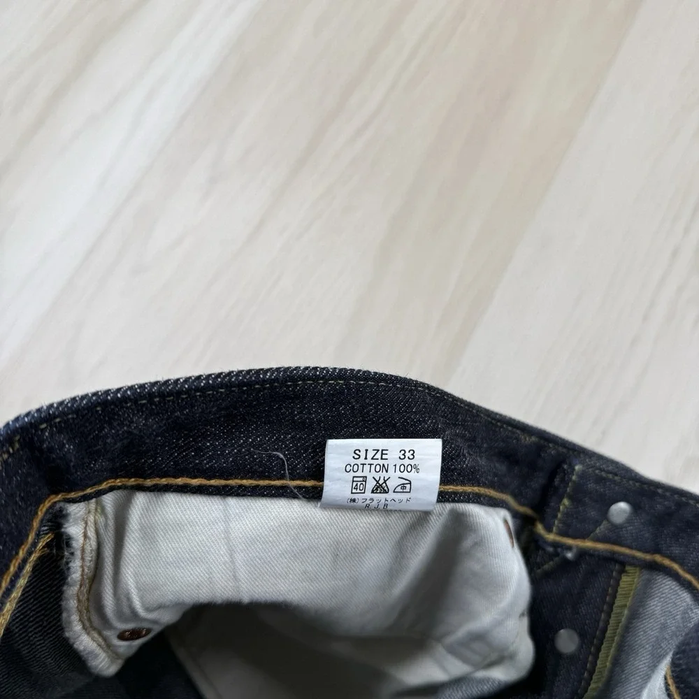 The Flat Head  X Real Japan Blues D109FXR Selvedge Raw Denim Jeans 33x36